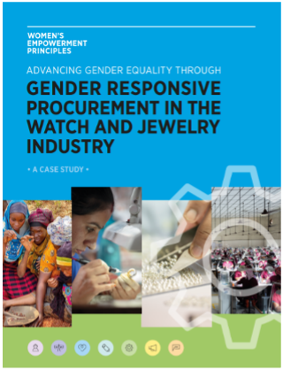 Document titled Gender Responsive Procurement in the Watch and Jewellery Industry